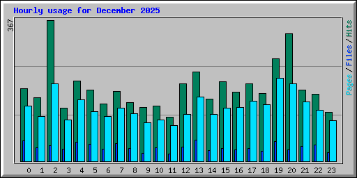 Hourly usage for December 2025